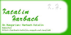 katalin harbach business card